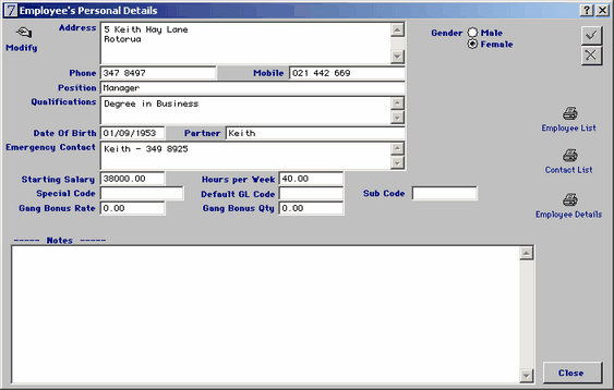 employee more information